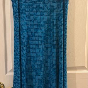 LuLaRoe Blue Geometric Maxi Skirt